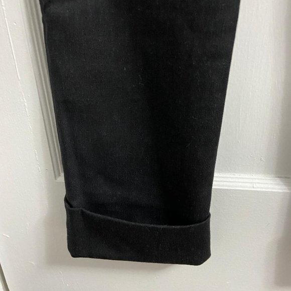 TER ET BANTINE Italian Black Wool Straight Leg Cuffed Trouser Size 42 - Picture 3 of 6